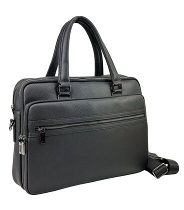 Мужская кожанная сумка для документов на два отдела Tiding Bag A25F-252319A фото, картинка, изображение