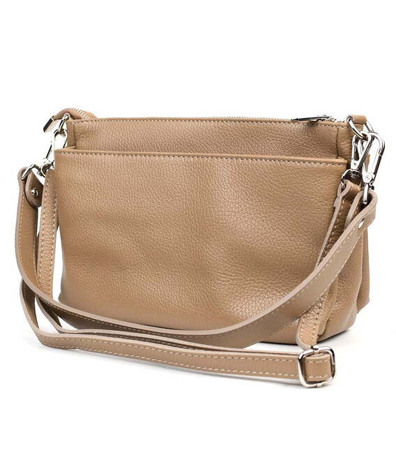 Шкіряна жіноча сумка Virginia Conti Italy - 01638_taup фото, картинка, изображение