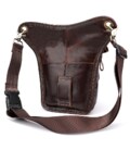 Сумка-барсетка на пояс мужская кожаная Vintage 20013 Коричневая фото, картинка, изображение
