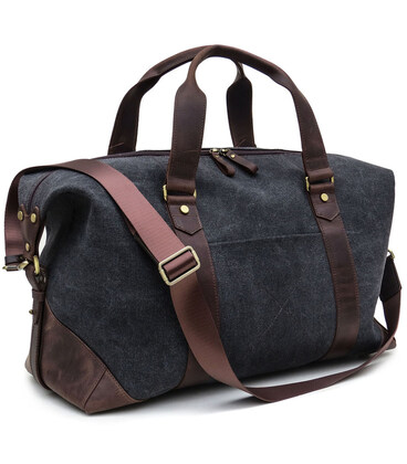 Дорожня спортивна сумка TARWA RCg-0320-4lx із сірого канвасу та шкіри картинка, зображення, фото