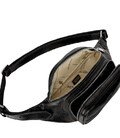 Жіноча шкіряна сумка-слінг Belly Bag - Independent People - Чорний колір - Time Resistance 5225001W фото, картинка, изображение