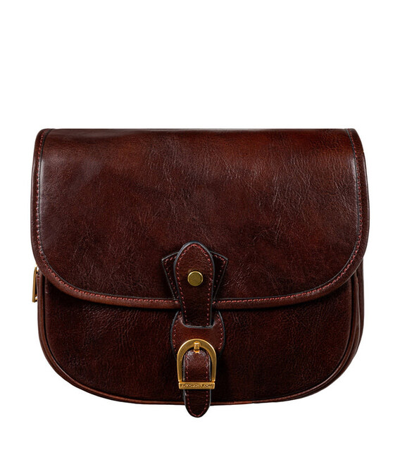 Жіноча шкіряна сумка-сідло - Women In Love - Коричневий колір - Time Resistance 5244701 фото, картинка, изображение