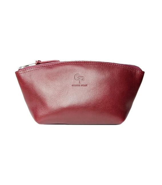 Косметичка шкіряна Grande Pelle 805661 бордова картинка, зображення, фото