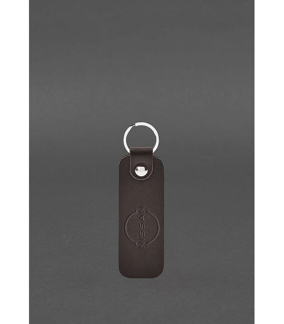 Шкіряний брелок для Авто Nissan темно-коричневий картинка, зображення, фото