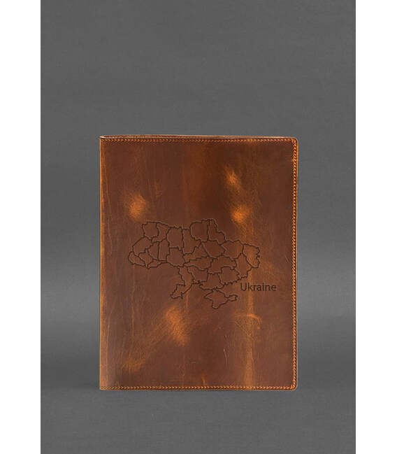 Шкіряна папка для документів 5.0 Світло-коричнева Crazy Horse з ефектом Pull Up картинка, зображення, фото