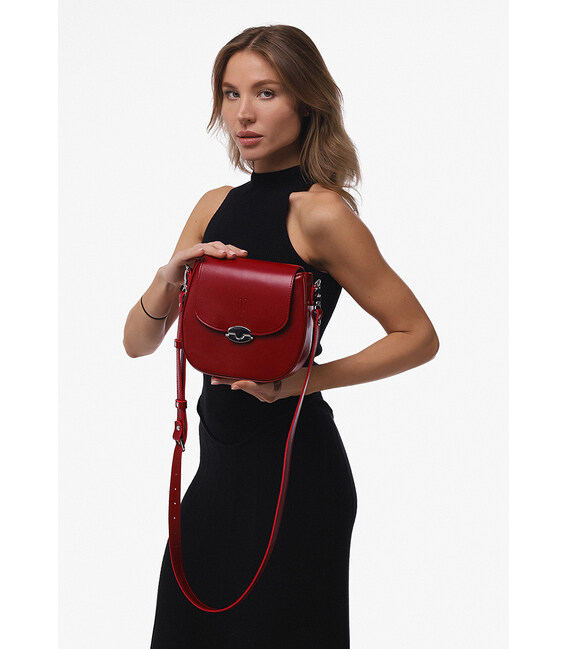 Женская кожаная сумка Naomi красная фото, картинка, изображение