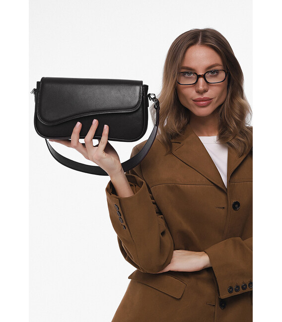 Женская кожаная сумка Nona темно-коричневая краст фото, картинка, изображение