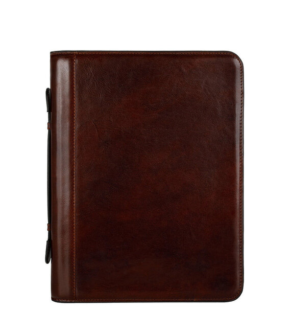 Жіноче шкіряне портфоліо з палітуркою - Joy in the Morning - Коричневий колір - Time Resistance 5246301W картинка, зображення, ф