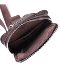 Чоловіча прямокутна сумка бананка з гладкої натуральної шкіри GRANDE PELLE 22880 Коричневий картинка, зображення, фото