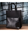 Женский шоппер 2 в 1 из натуральной кожи GRANDE PELLE 22881 Черный фото, картинка, изображение