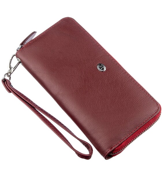 Универсальный клатч-кошелек для женщин ST Leather 18935 Темно-красный фото, картинка, изображение