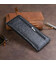 Горизонтальний тонкий гаманець зі шкіри унісекс ST Leather 19324 Чорний картинка, зображення, фото