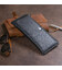 Горизонтальний тонкий гаманець зі шкіри унісекс ST Leather 19324 Чорний картинка, зображення, фото
