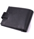 Стильне портмоне з люксової зернистої шкіри флотар GRANDE PELLE 22875 Чорний картинка, зображення, фото