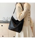 Сумка женская из эко-кожи с тканевым ремнем Lilly P1-6017A фото, картинка, изображение
