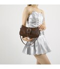 Удлиненная сумка через плечо из эко-кожи Lilly P2-8577-1DB фото, картинка, изображение