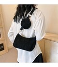 Вельветовая сумка через плечо с кошельком Lilly P4-9620A фото, картинка, изображение