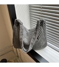 Вельветова сумка жіноча сіра Lilly P4-8298G картинка, зображення, фото