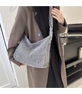 Вельветова сумка жіноча сіра Lilly P4-8298G картинка, зображення, фото
