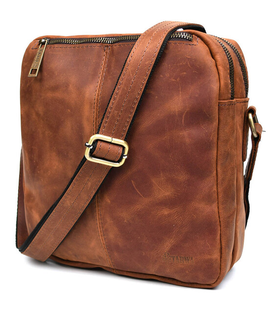 Шкіряна сумка месенджер зі шкіри crazy horse TARWA RB-60121-3md фото, картинка, изображение