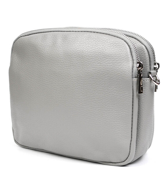 Шкіряна жіноча сумка Virginia Conti Italy - VC02807grey сірий фото, картинка, изображение