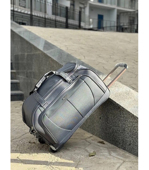 Сумка дорожня на колесах Unlimited 1106 середня сіра картинка, зображення, фото