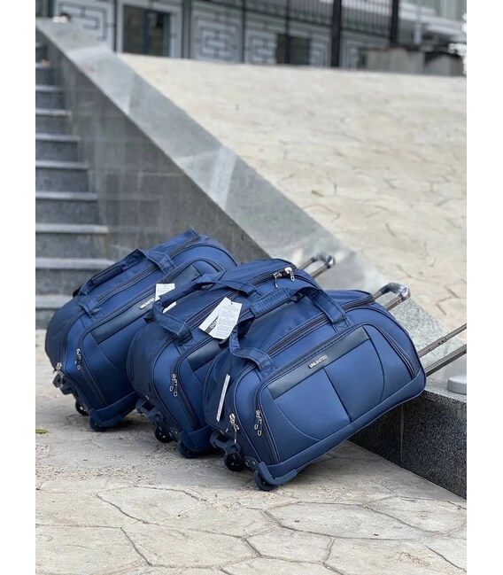 Сумка дорожня на колесах Unlimited 1106 мала синя картинка, зображення, фото