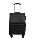 Чемодан Wings LN01 маленький S черно-серый 4 колесный фото, картинка, изображение