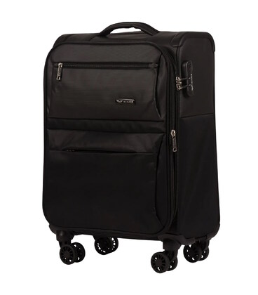 Чемодан Wings LN01 маленький S черный 4 колесный фото, картинка, изображение