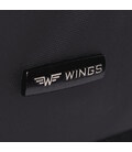 Валіза Wings LN01 середня M чорна 4 колесна картинка, зображення, фото