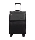 Чемодан Wings LN01 средний M черно-серый 4 колесный фото, картинка, изображение