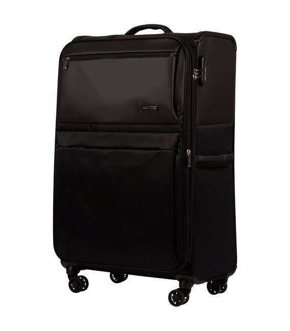 Валіза Wings LN01 Maxi чорна 4 колесна картинка, зображення, фото