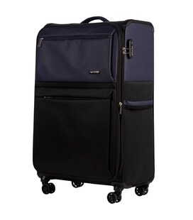 Чемодан Wings LN01 большой L черно-синий 4 колесный фото, картинка, изображение