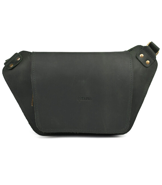 Шкіряна бананка напоясна зелена матова шкіра RE-8127-3md TARWA фото, картинка, изображение