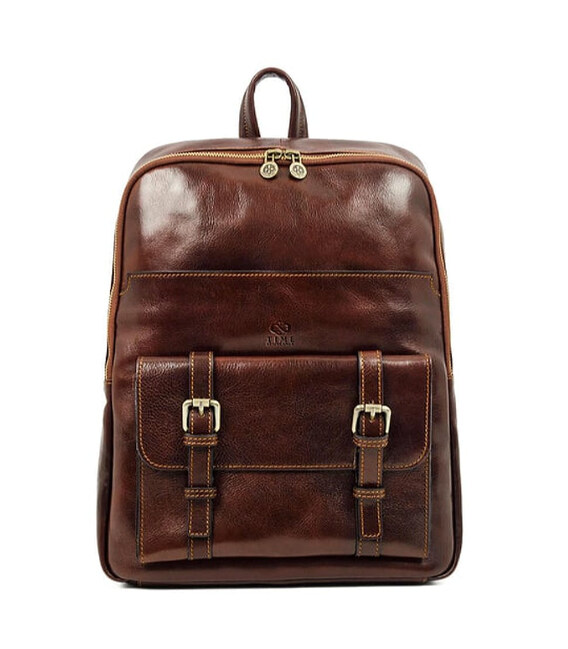 Великий шкіряний рюкзак для чоловіків - The Divine Comedy - Коричневий колір - Time Resistance 5209001 фото, картинка, изображен