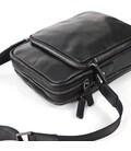 Сумка чоловіча шкіряна чорна Tiding Bag 168A картинка, зображення, фото