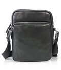 Сумка чоловіча шкіряна чорна Tiding Bag 168A картинка, зображення, фото