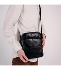 Сумка чоловіча шкіряна чорна Tiding Bag 168A картинка, зображення, фото