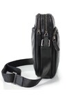 Сумка чоловіча шкіряна чорна Tiding Bag 168A картинка, зображення, фото