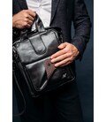 Вертикальная мужская сумка через плечо кожаная Tiding Bag 7266A фото, картинка, изображение