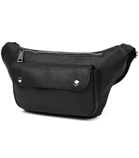 Шкіряна бананка напоясна сумка чорний флотар FA-8145-3md TARWA картинка, зображення, фото