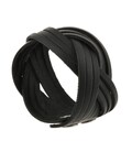 Шкіряний браслет косичка чорний картинка, зображення, фото
