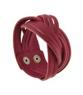 Жіночий шкіряний браслет косичка бордовий картинка, зображення, фото