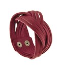 Жіночий шкіряний браслет косичка бордовий картинка, зображення, фото