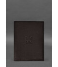 Шкіряна обкладинка для нотаріального реєстру з Тризубом темно-коричнева картинка, зображення, фото