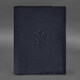 Шкіряна обкладинка для нотаріального реєстру з Тризубом темно-синя картинка, зображення, фото