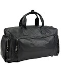Дорожная сумка кожанная черная Tiding Bag 2081A фото, картинка, изображение