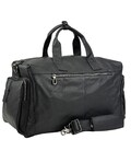 Дорожная сумка кожанная черная Tiding Bag 2081A фото, картинка, изображение