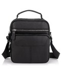 Сумка через плечо черная мужская кожаная Tiding Bag A25F-1436A фото, картинка, изображение