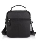Сумка через плечо черная мужская кожаная Tiding Bag A25F-1436A фото, картинка, изображение